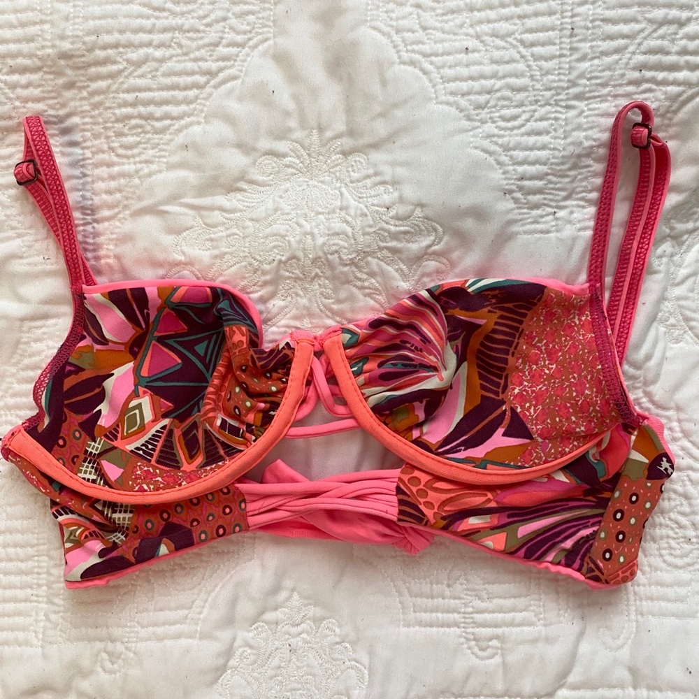 Maaji pink reversible bikini top